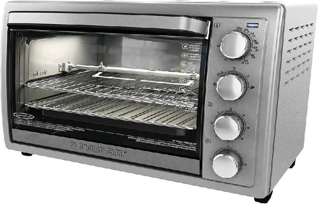 BLACK+DECKER 6 Slice Toaster Oven with Rotisse