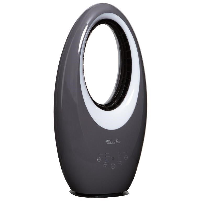 LivePure Bladeless Auto-Duster Fan Grey