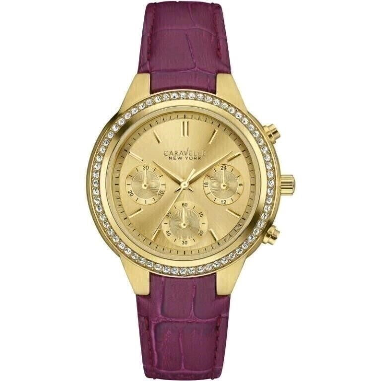 Caravelle Ladies 44L182 Gold-Tone Quartz Watch