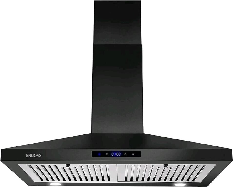 SNDOAS Black Range Hood 30 inch,Wall Moun