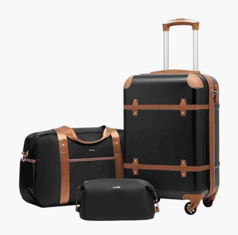Coolife Luggage Set 3 Piece Suitcase Set