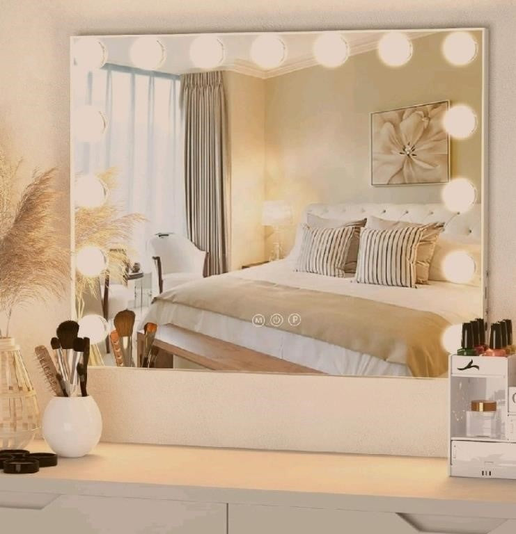 Hollywood Makeup Mirror, Large Vanity Lighted Mirror