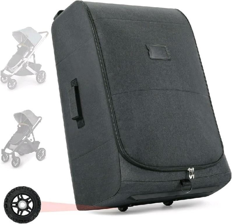 Padded Stroller Travel Bag with wheels, Grey,