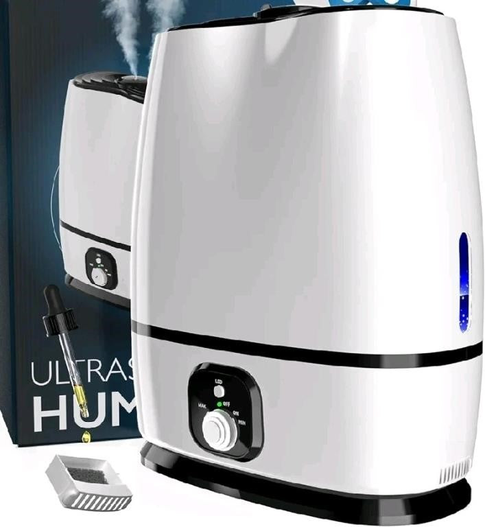 Ultrasonic Cool Mist Humidifiers for Bedroom, Whit