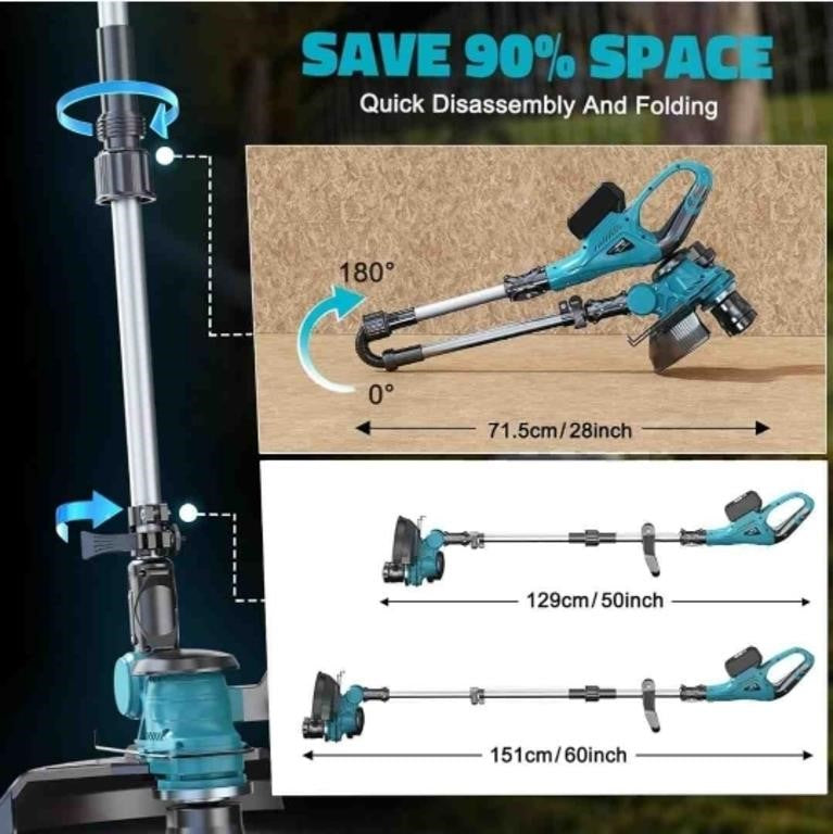 MtiolHig 18V String Trimmer Cordless 11'