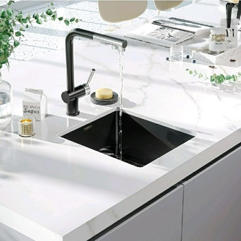 TORVA, 14" x 18" Undermount Kitchen Sink, Glos