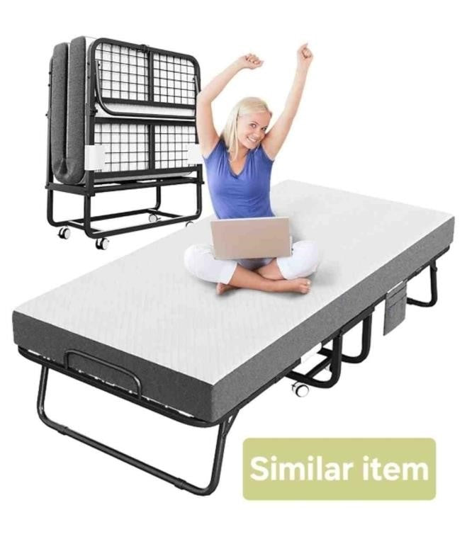 Folding Bed with Mattress, Memory Foam Ma