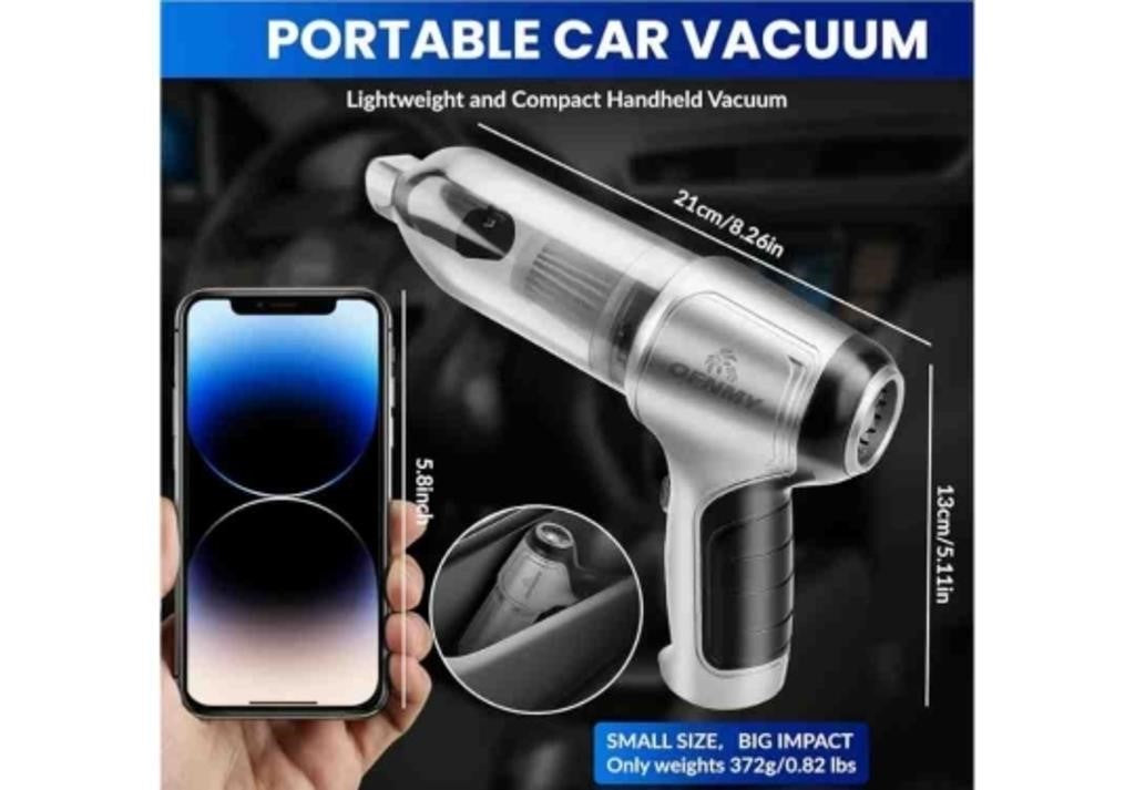 Car Vacuum Cleaner,15000Pa OFNMY Wireless