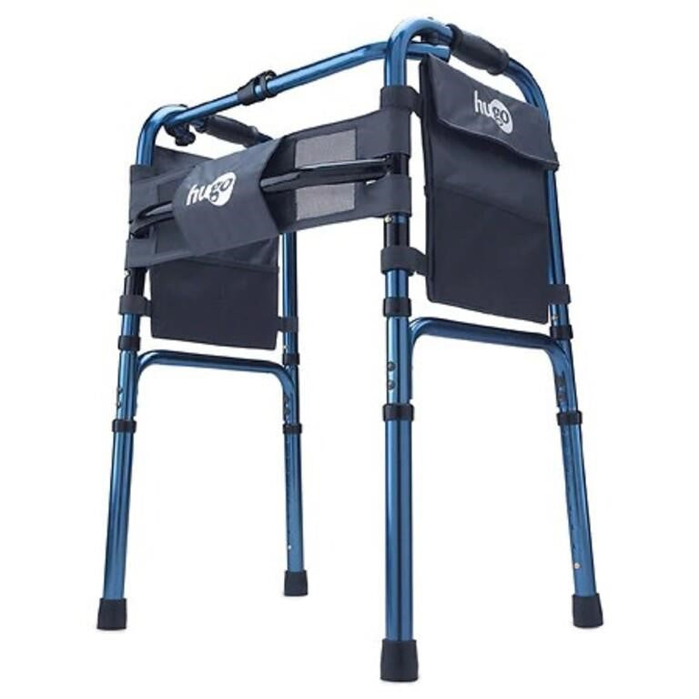 Hugo Adjustable Folding Walker With 5' Wheels