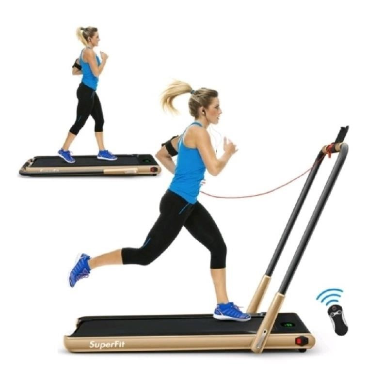 Costway SP37513YE 2-in-1 Folding Treadmill
