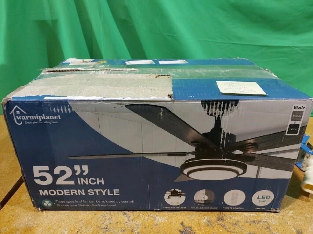 Ceiling Fan with Lights Remote control, 52 inch