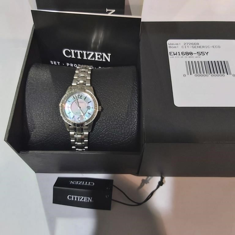 Citizen Eco-Drive round stainless steel case and b