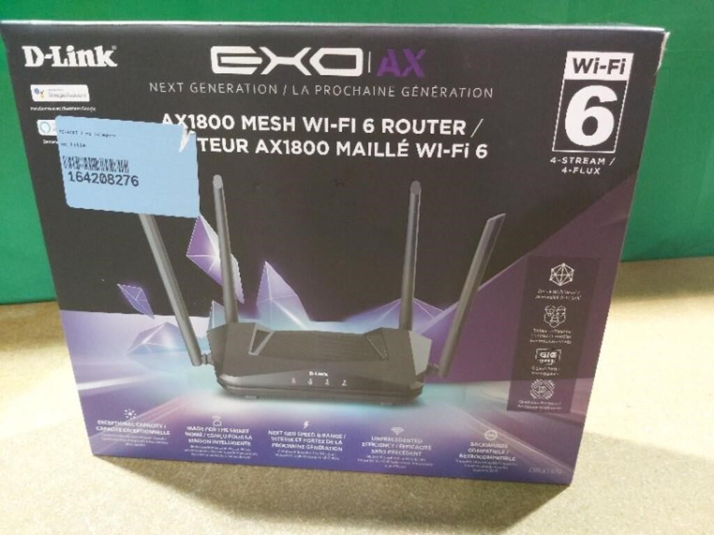 D-Link Wireless AX1800 Dual-Band Mesh Wi-Fi 6 Rout