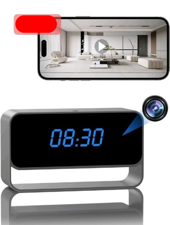 HiSpyCam Hidden Camera Clock, FHD 108
