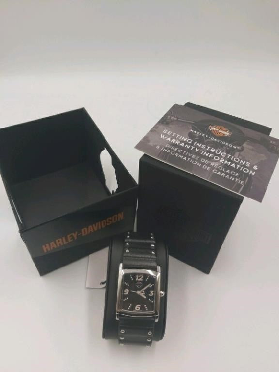 Harley-Davidson, Women's Watch, Square Face w/ Stu