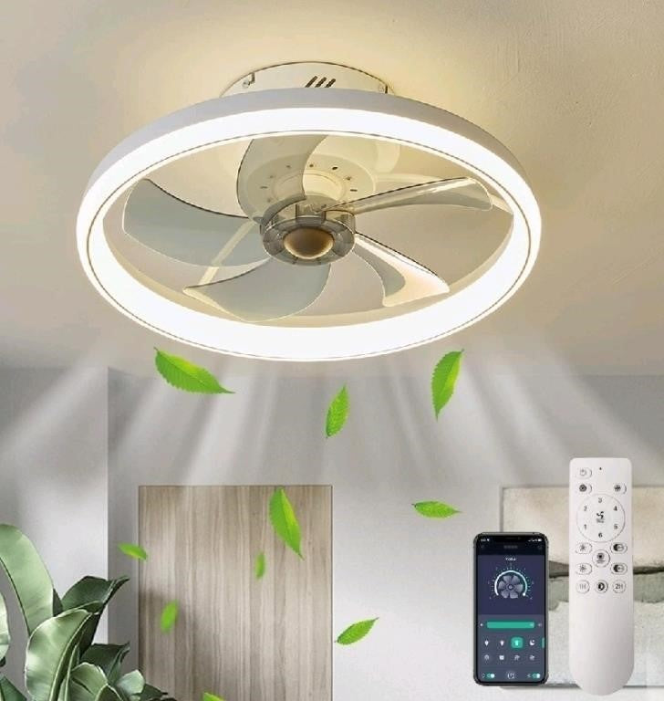 LMisQ Modern Ceiling Fans with Lights Rev