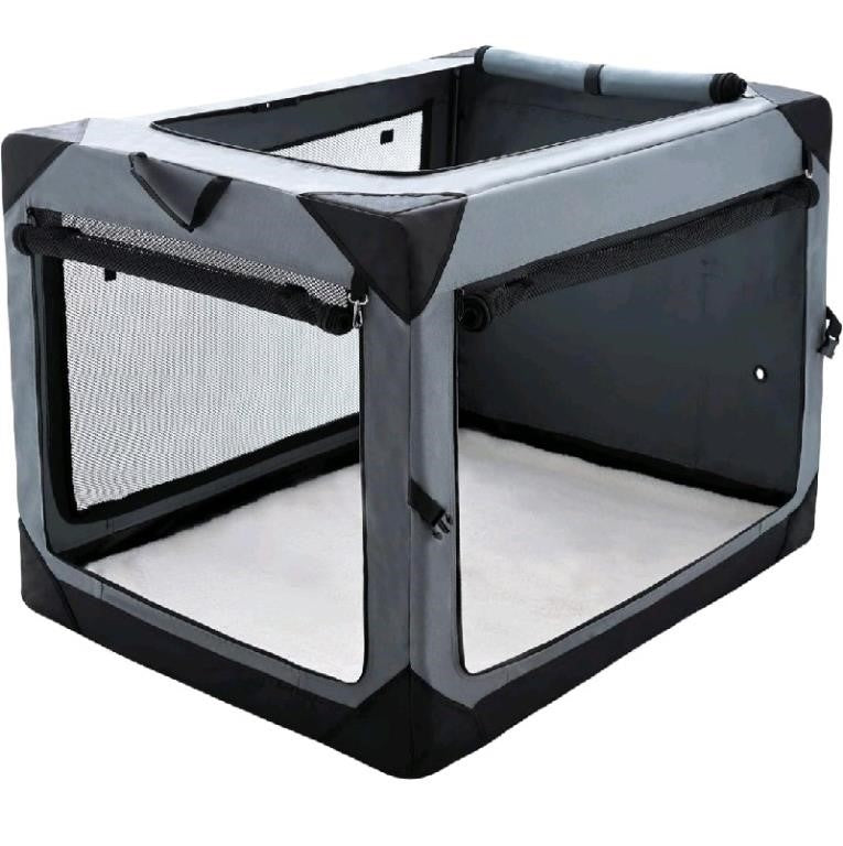 Pettycare Collapsible Dog Crate. 4-Door foldable