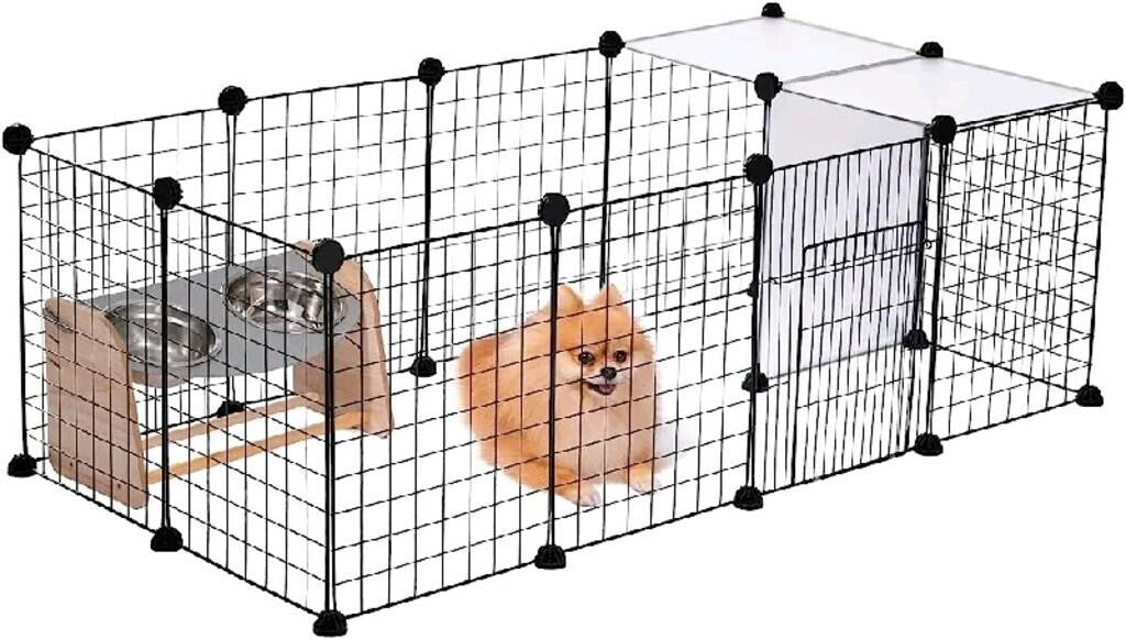 PAWZ Road Pet Playpen, Metal Yard Fence with Door,