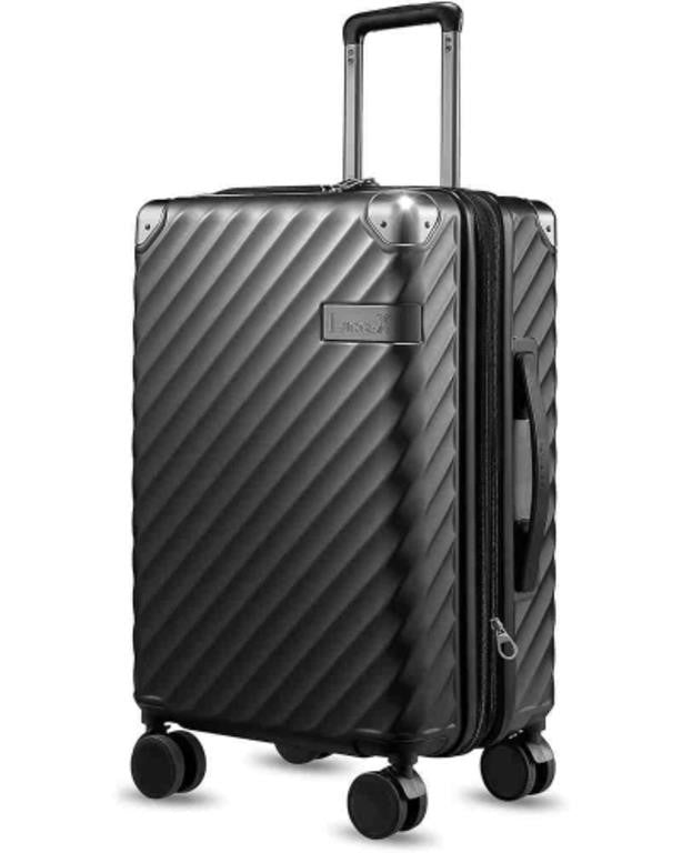 LUGGEX 24 Inch Luggage Suitcase, Polycarb