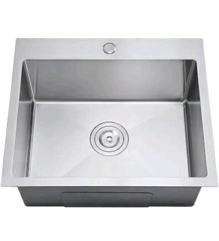 18" Drop in Kitchen Sink, 18 Gauge Stainless S