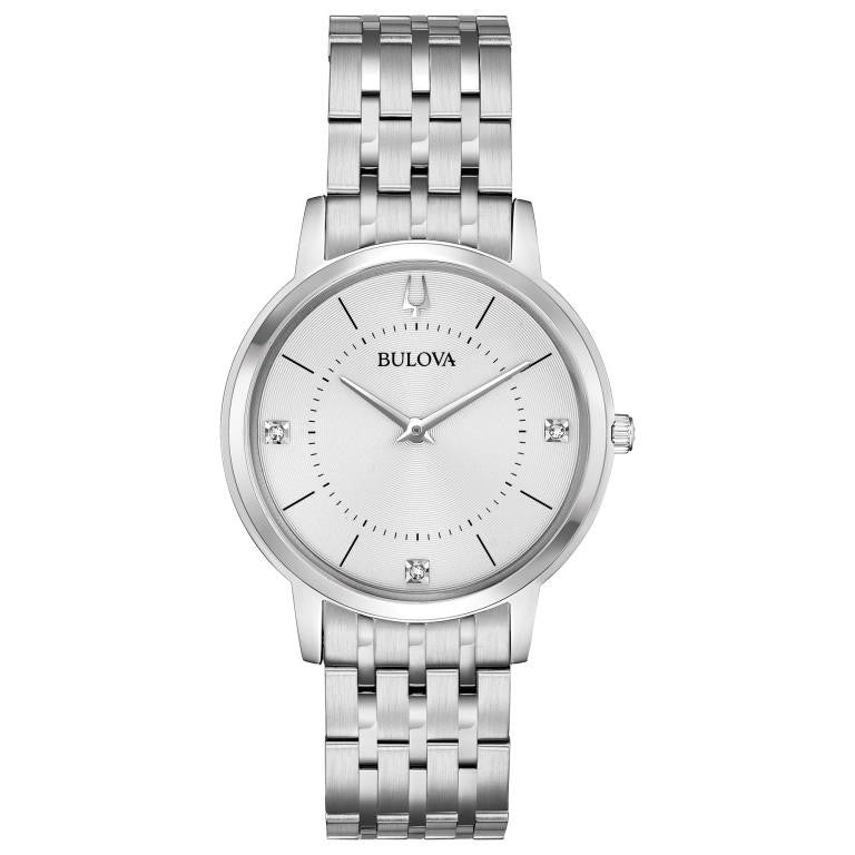 Bulova Mineral Crystal Stainless Steel Deployant C