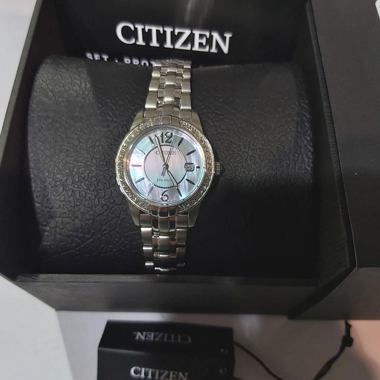 Citizen Eco-Drive round stainless steel case and b