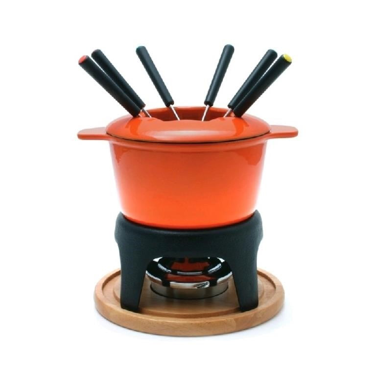 Swissmar Sierra 11 Piece Cast Iron Fondue Set,