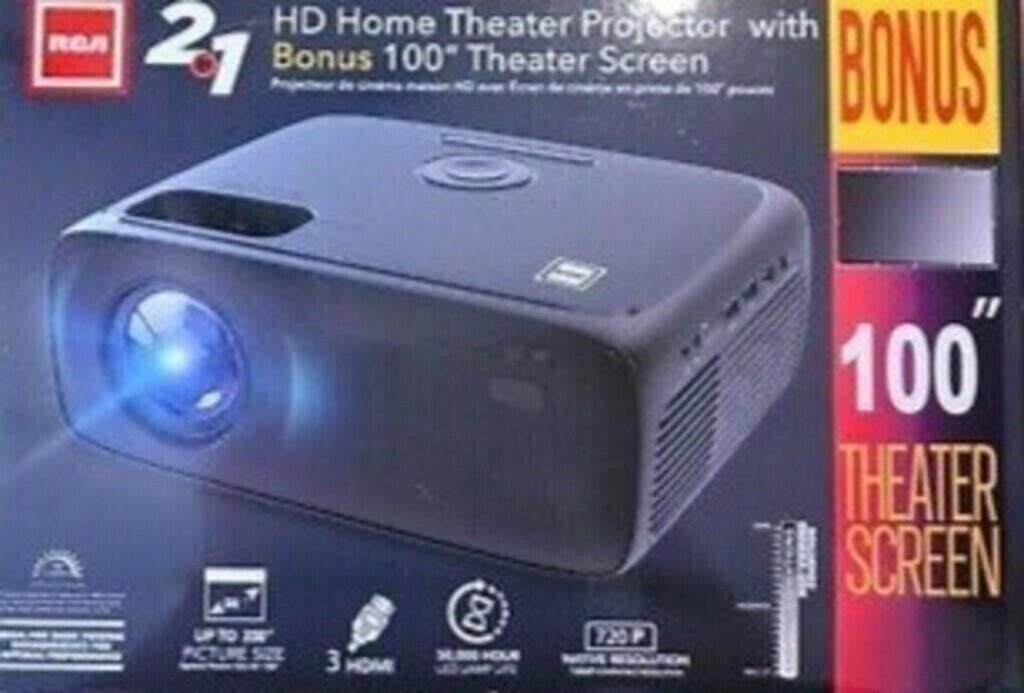 RCA 2 IN 1, HD Home Theatre Projector With Bonus 1