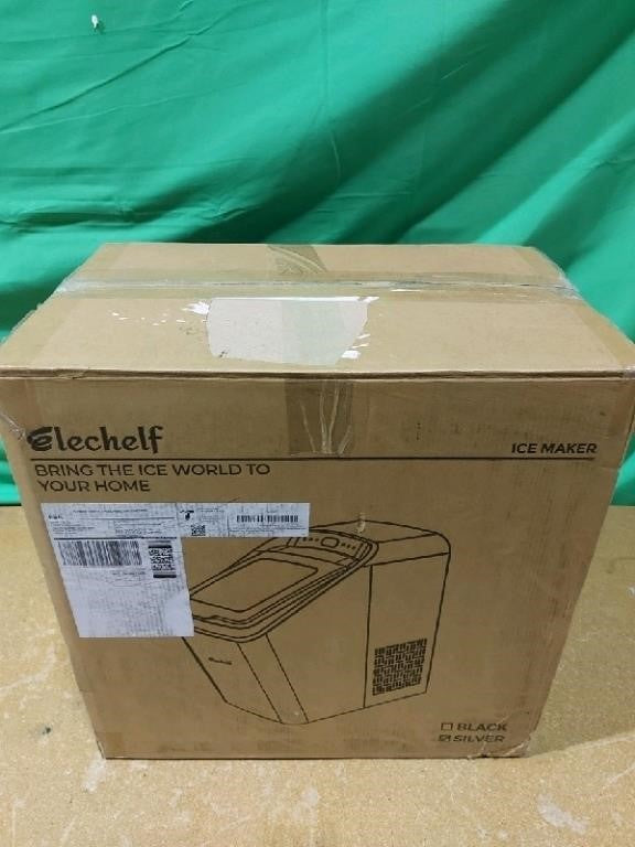 Elechelf Countertop Self Cleaning 33Lbs Ice Maker