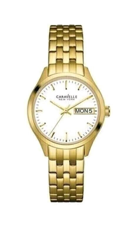 Caravelle Ladies 44N107 Gold-Tone Quartz Watch