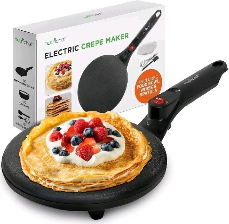 NutriChef Electric Crepe Maker, Cooks Rot