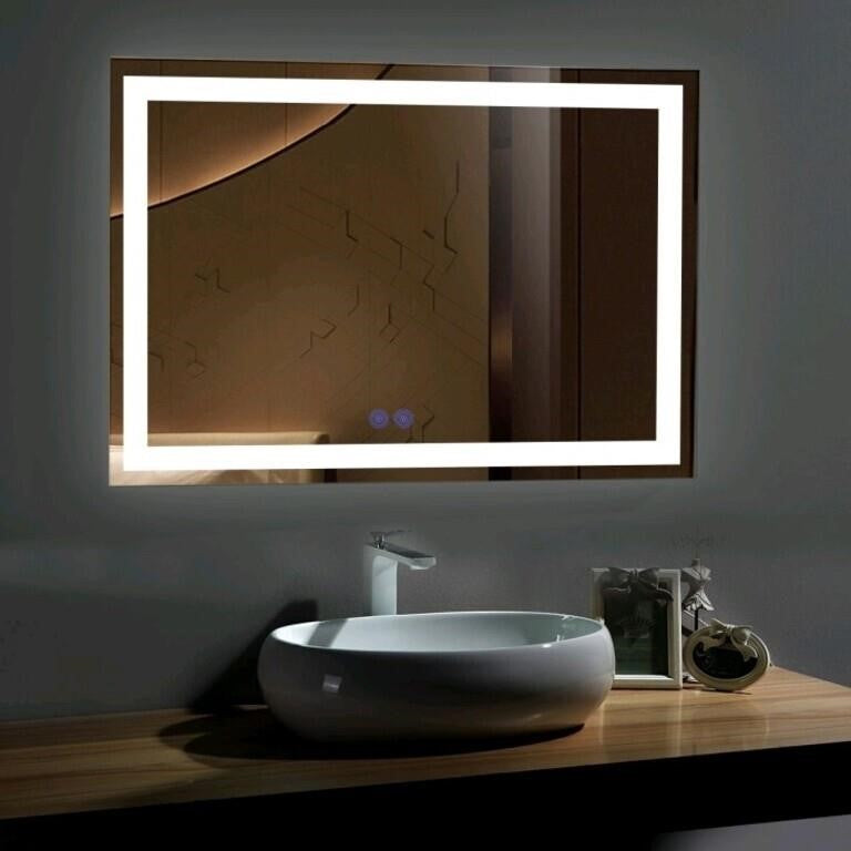 Decoraport Mirror with LED Light, 55" x 36"