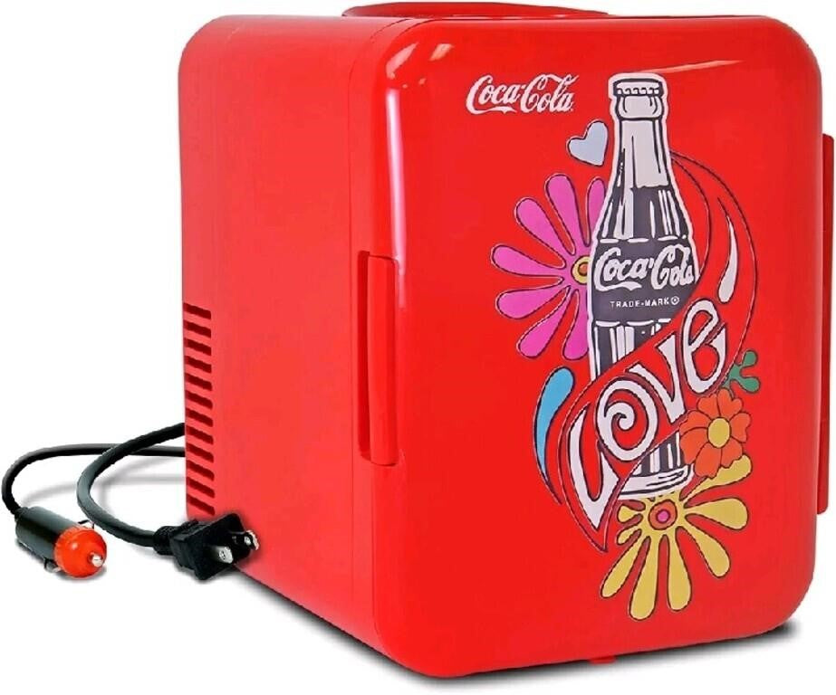 Coca-Cola Love 1971 Series Portable 6 Can Thermoel