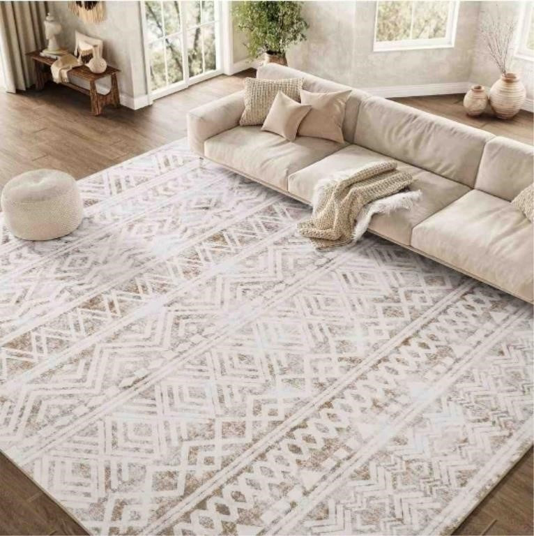 (645) Boho Area Rug 9x12 ft Carpet Rugs