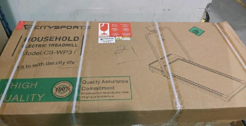 Foldable Walking Treadmill, Black CITYSPORTS,