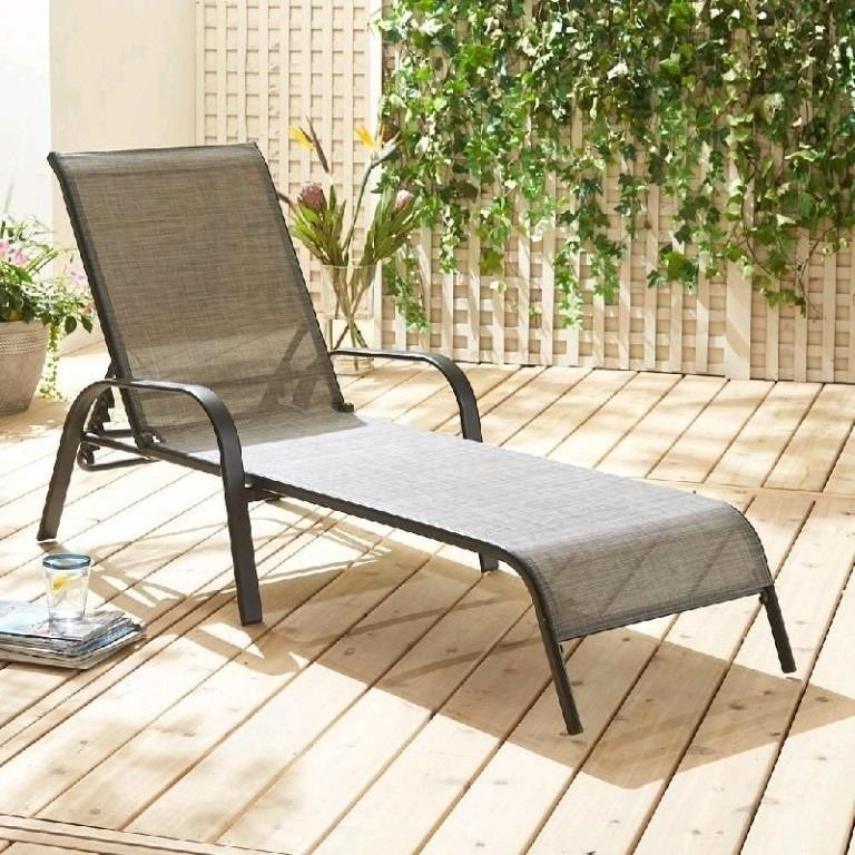 Mainstays Stacking Sling Lounger, Heavy-d