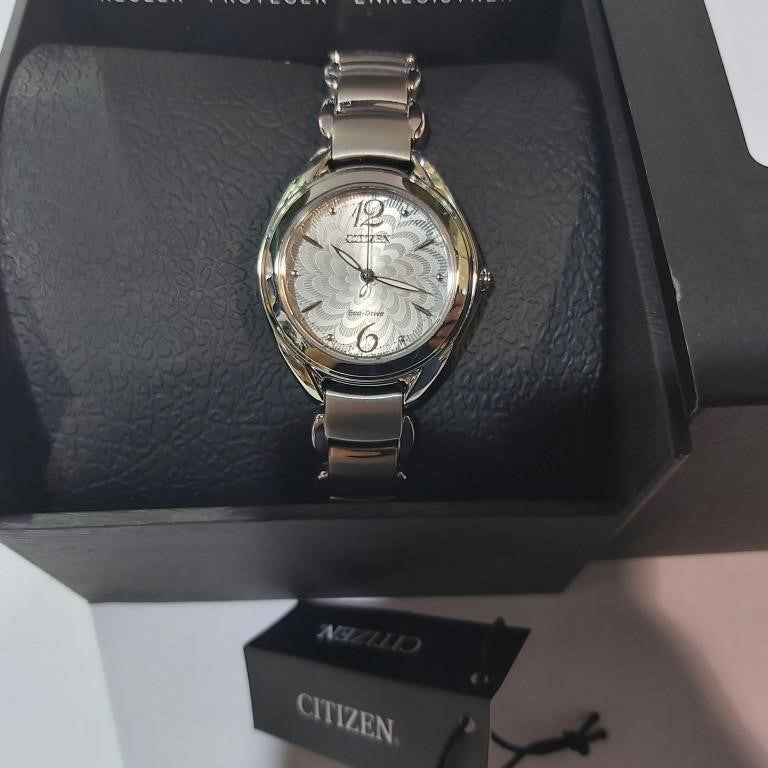 Citizen Eco-Drive round stainless steel case and b