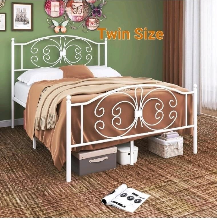 Doletaitan Twin Size Bed Frame with Headboard,