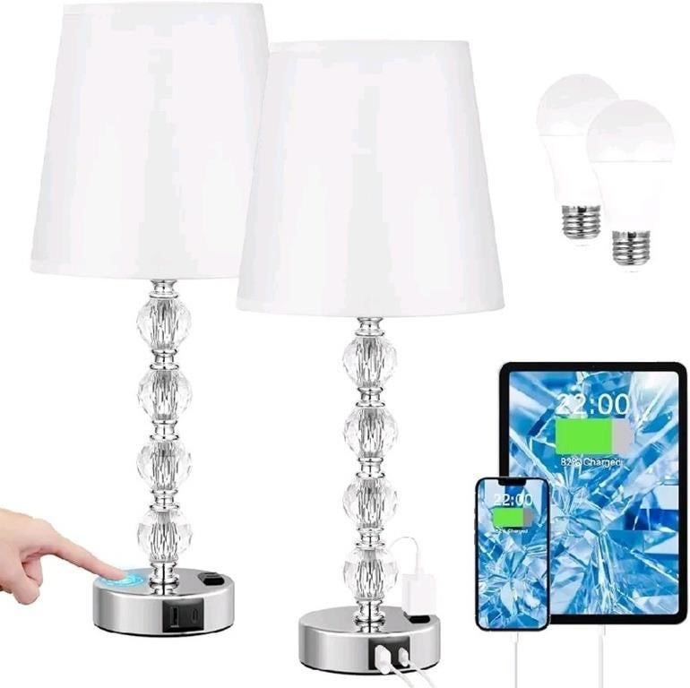 Bedside Lamps for bedrooms Set of 2 Night