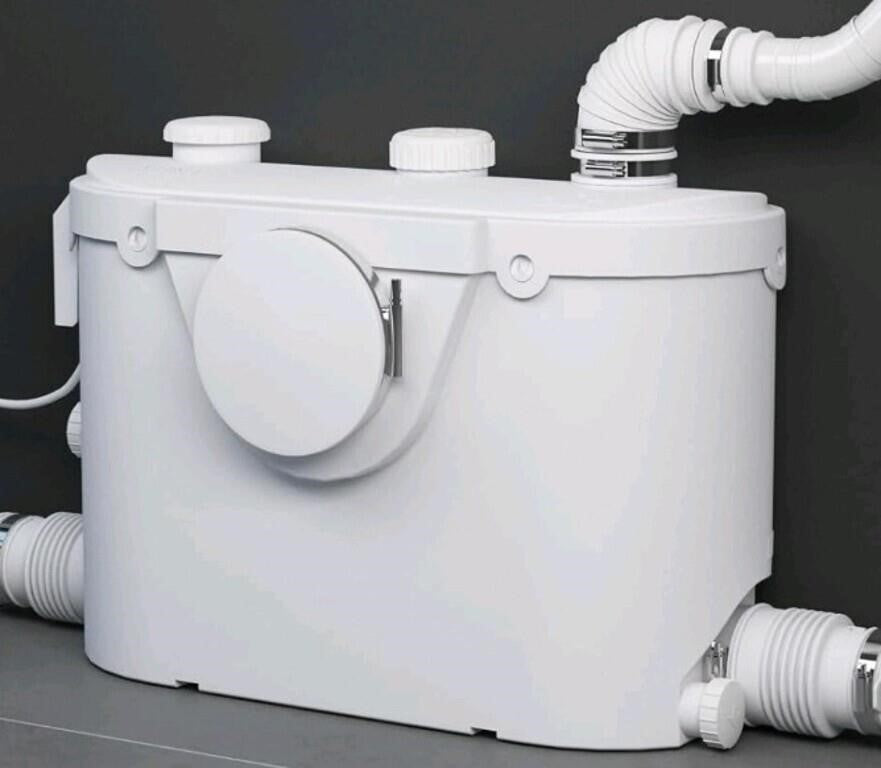 Macerator Pump for Upflush Toilet, 4 Connectio