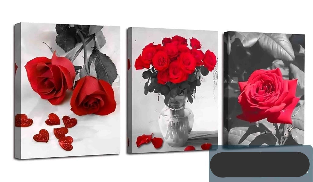 Ardemy Flower Bathroom Canvas Wall