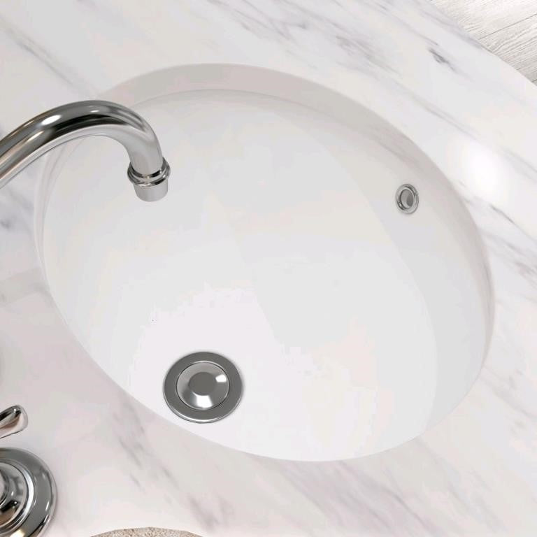 MEJE 13.4'' Glossy Ceramic Oval Undermount Bathroo