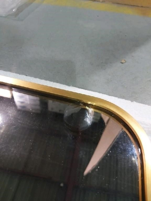 TETOTE 40x30 Inch Gold Bathroom Mirror