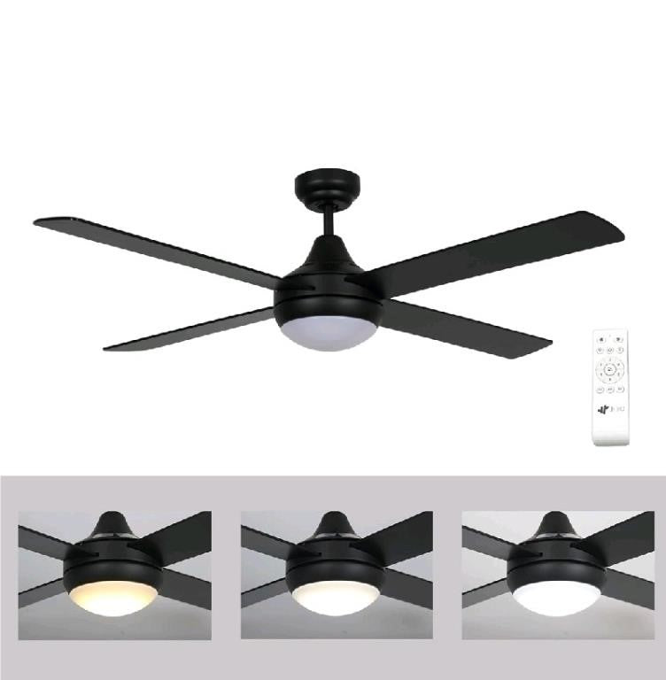 JR BRO Ceiling Fans with Lights 52-Inch,