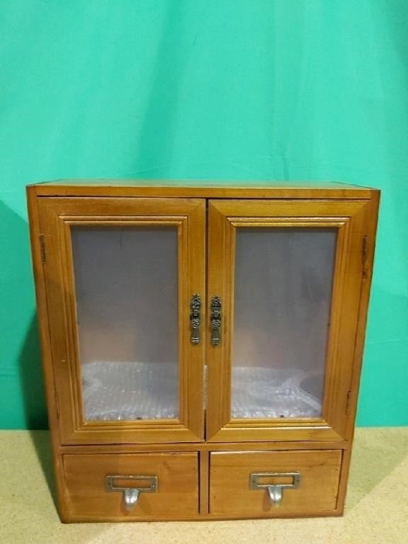 RZGZKLSH Vintage Counter Top Cabinet,12"x4.7"x14"