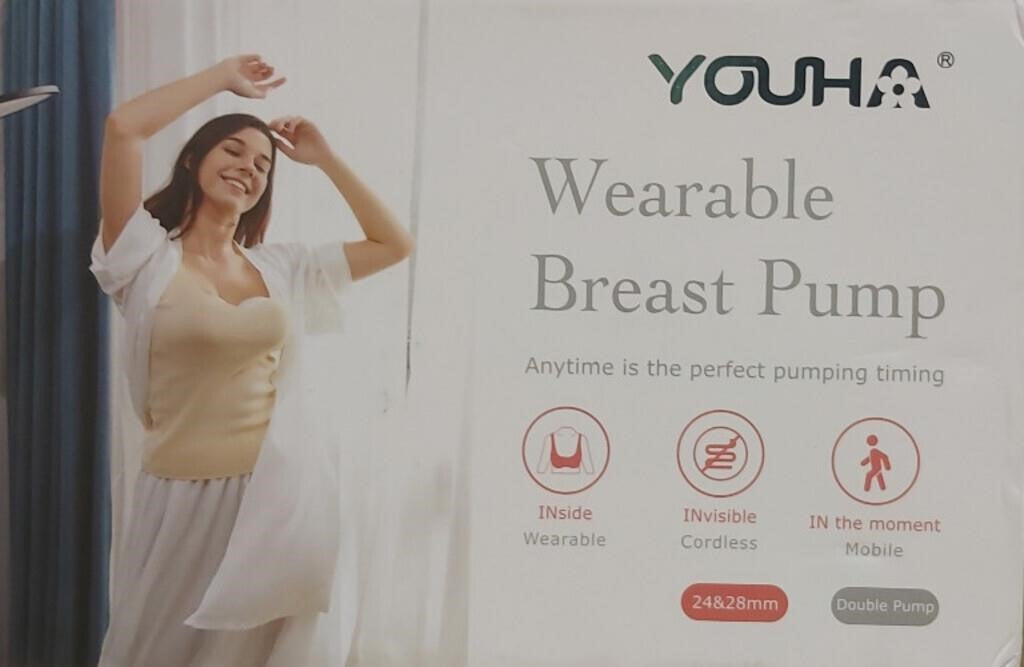 Youha Wearable Breast Pump, Double, 24&28mm