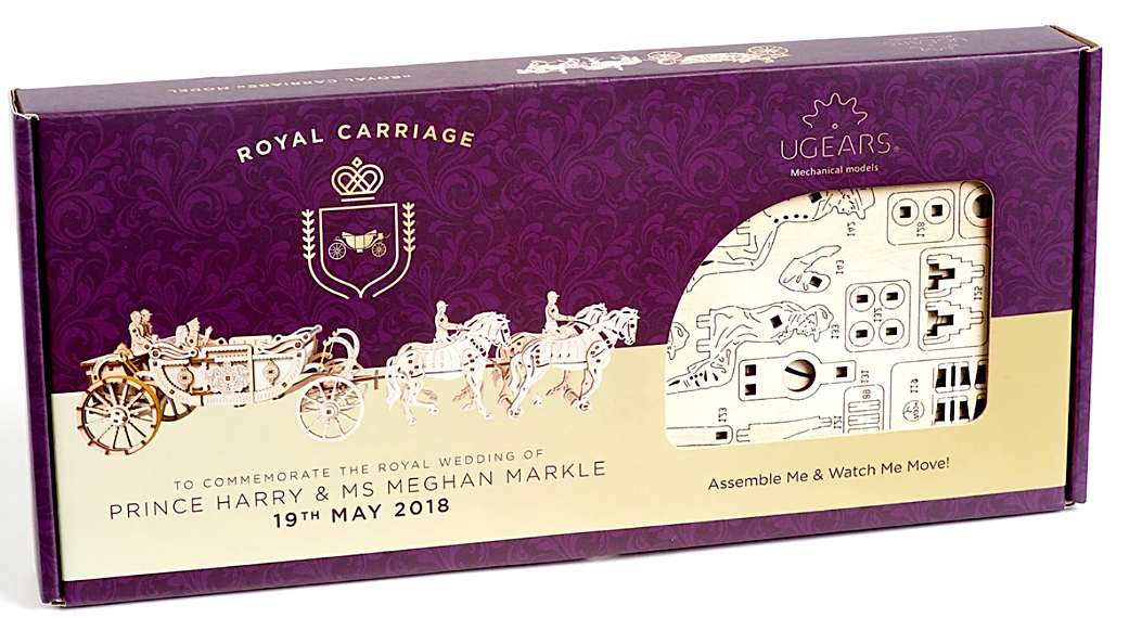 UGears Commemorative Prince Harry Meghan Markle Royal Wedding Carriage 3D Model